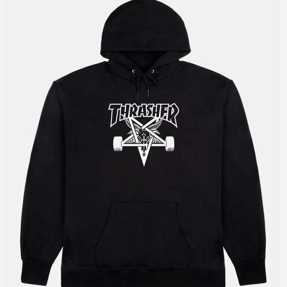 Thrasher Black Hoodie with Graphic Design - Picture 1 of 8